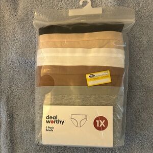 Women's Panties 5-Pack - Black, White, Tan, Gray